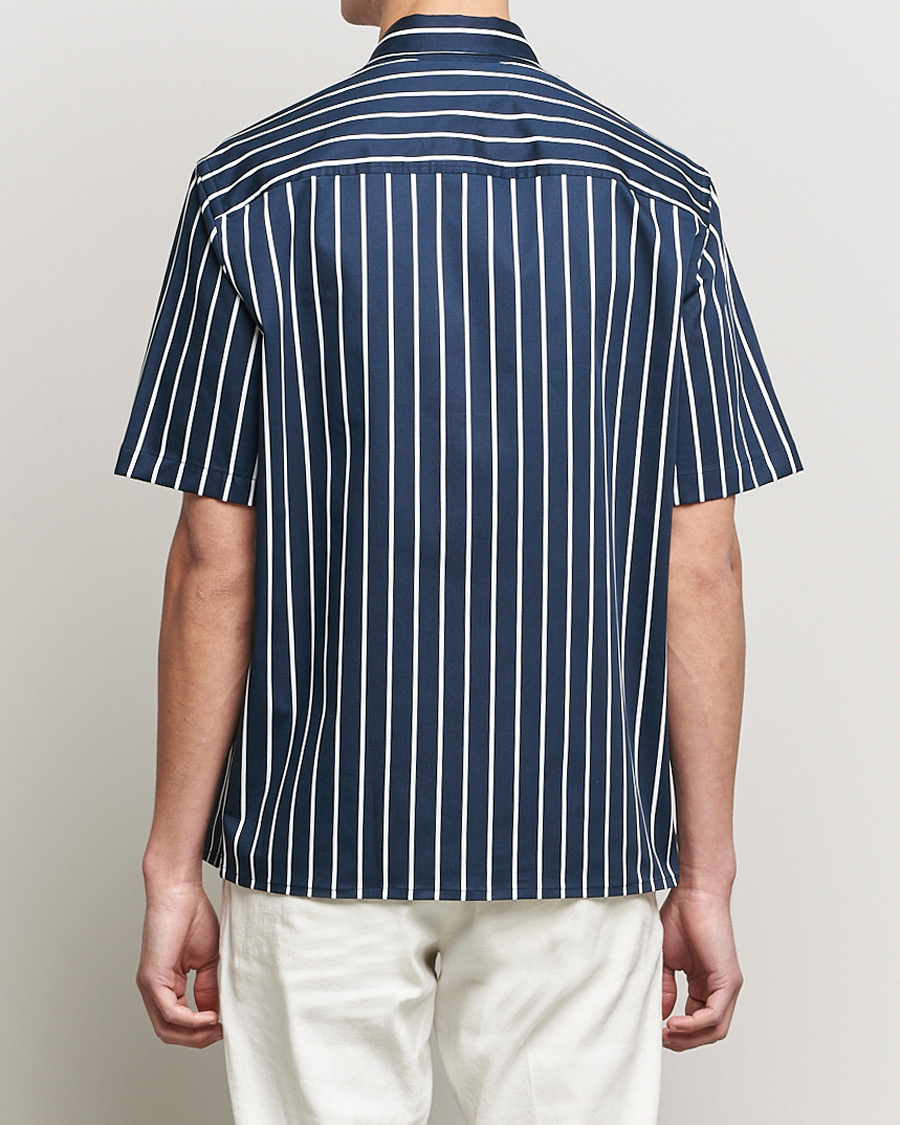 Herren | Hemden | J.Lindeberg | Chainy Short Sleeve Zip Shirt Navy