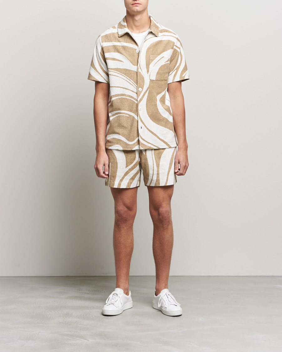 Herren | Hemden | J.Lindeberg | BillyToweling Jacquard Shirt Safari Beige