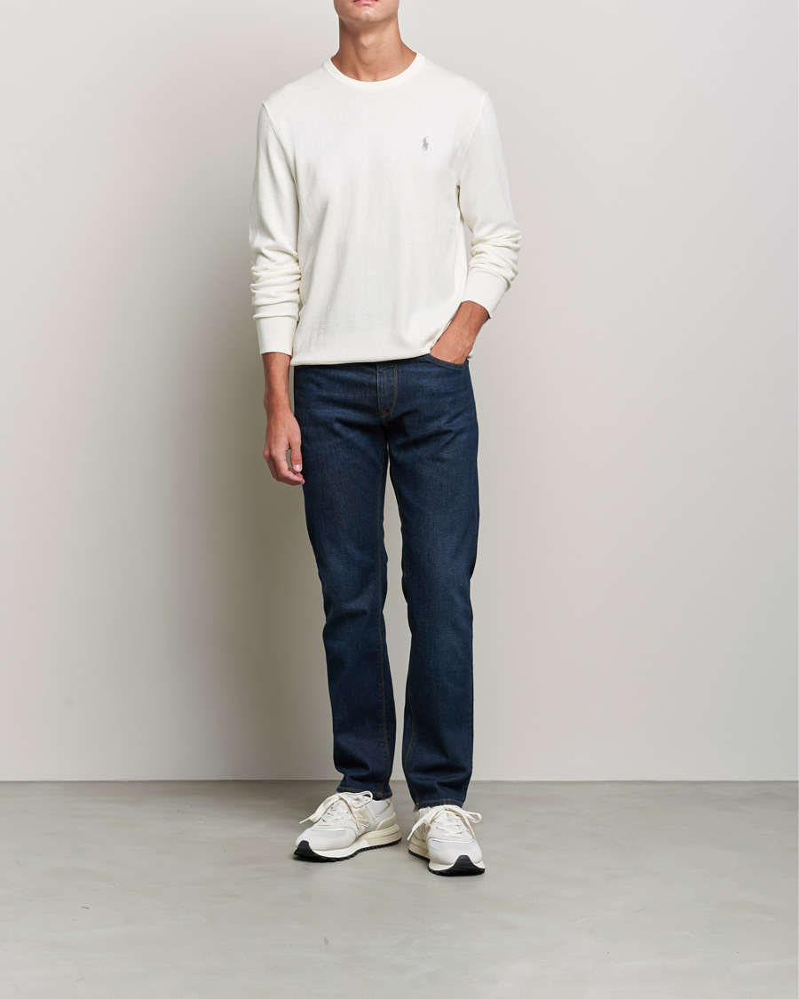 Herren | Pullover | Polo Ralph Lauren | Cotton/Cashmere Crew Neck Pullover Deckwash White