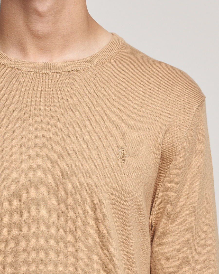 Herren | Pullover | Polo Ralph Lauren | Cotton/Cashmere Crew Neck Pullover Burlap Tan