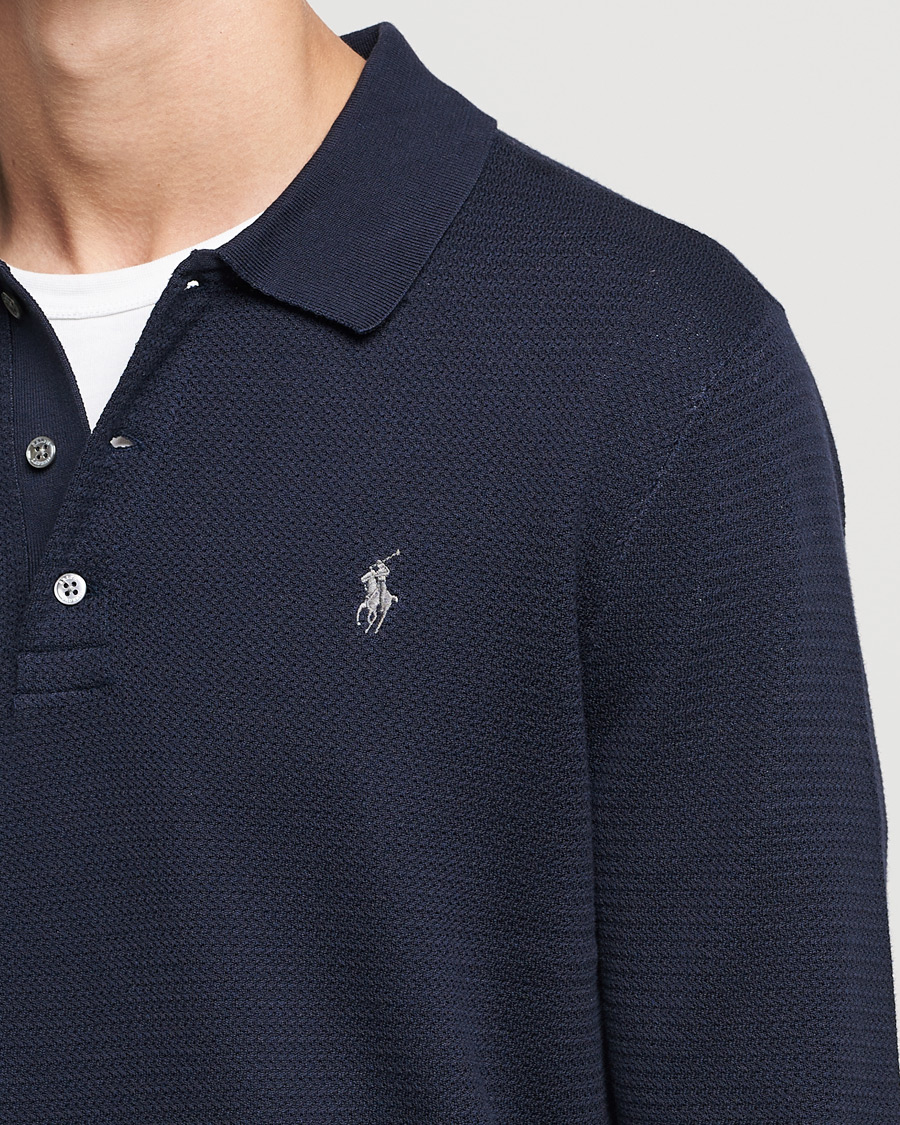 Herren | Pullover | Polo Ralph Lauren | Textured Knitted Polo Navy