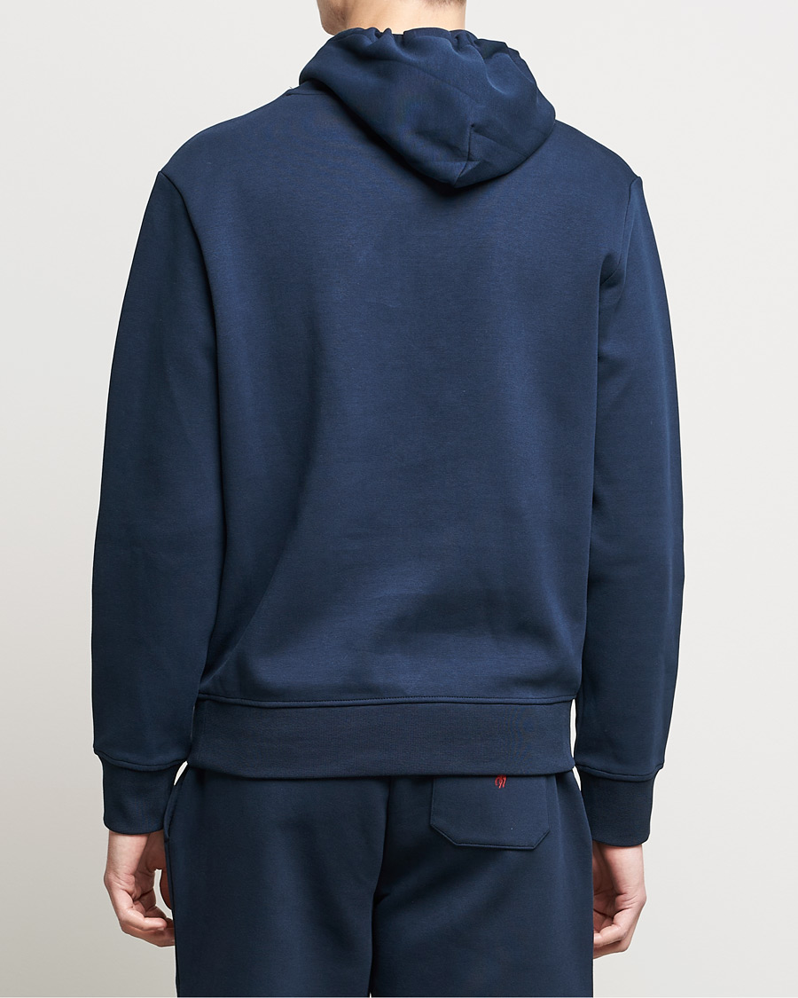 Herren | Pullover | Polo Ralph Lauren | Double Knit Paisley Retro Logo Hoodie Aviator Navy