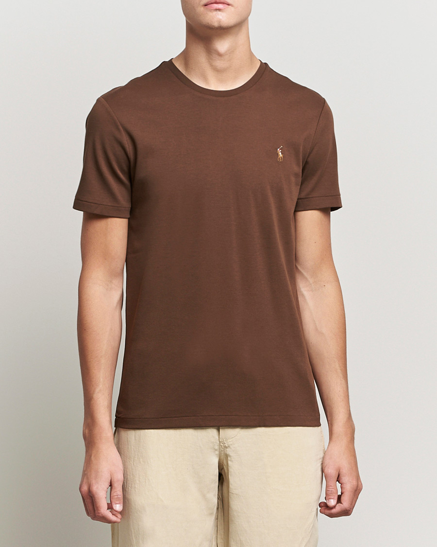 Herren | T-Shirts | Polo Ralph Lauren | Luxury Pima Cotton Crew Neck Tee American Brown