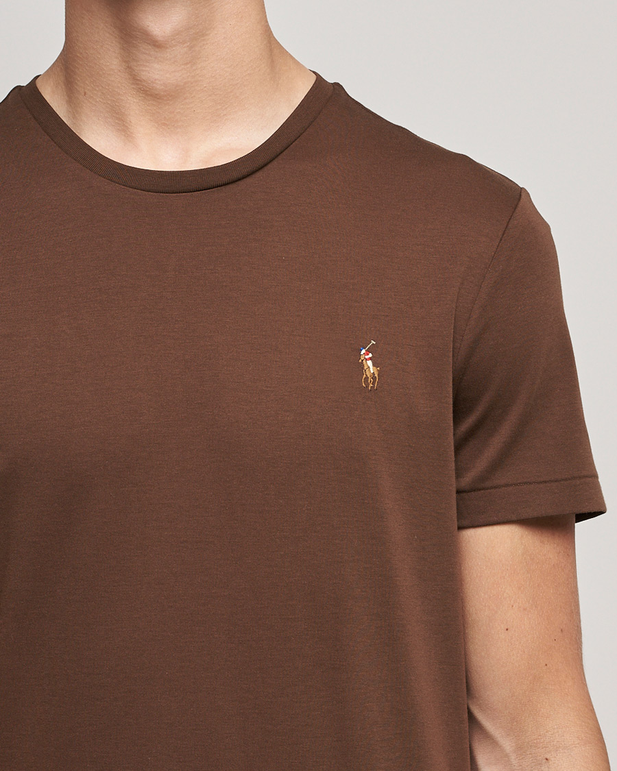 Herren | T-Shirts | Polo Ralph Lauren | Luxury Pima Cotton Crew Neck Tee American Brown