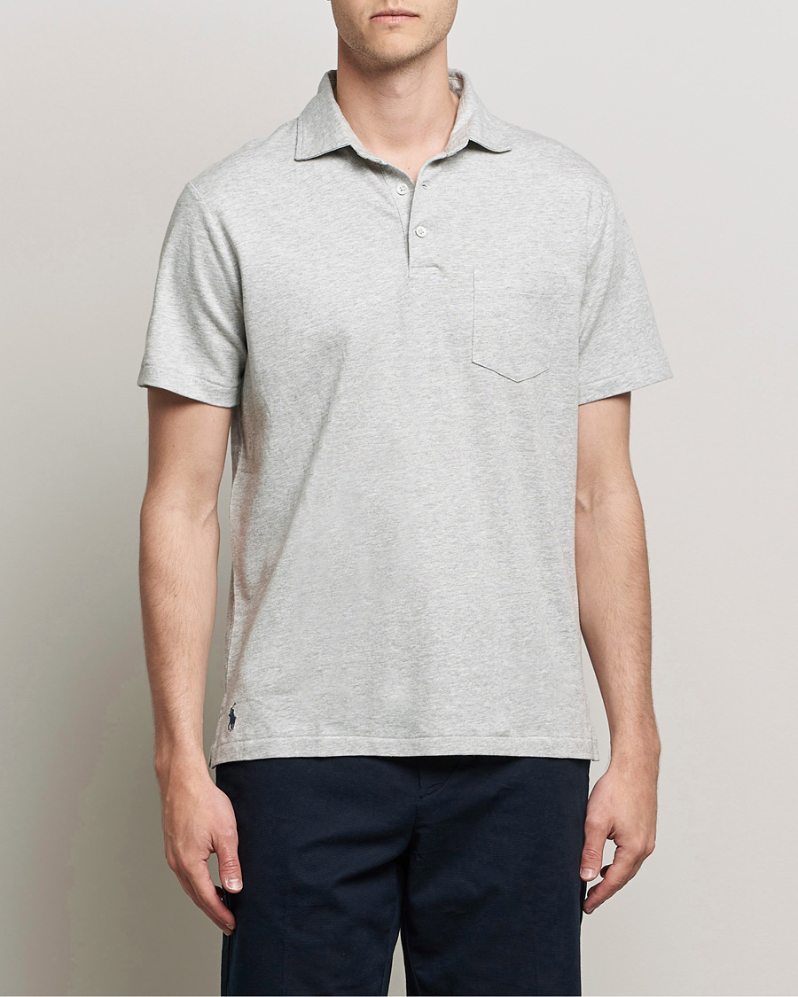 Herren | Poloshirts | Polo Ralph Lauren | Custom Slim Fit Cotton/Linen Polo Andover Heather