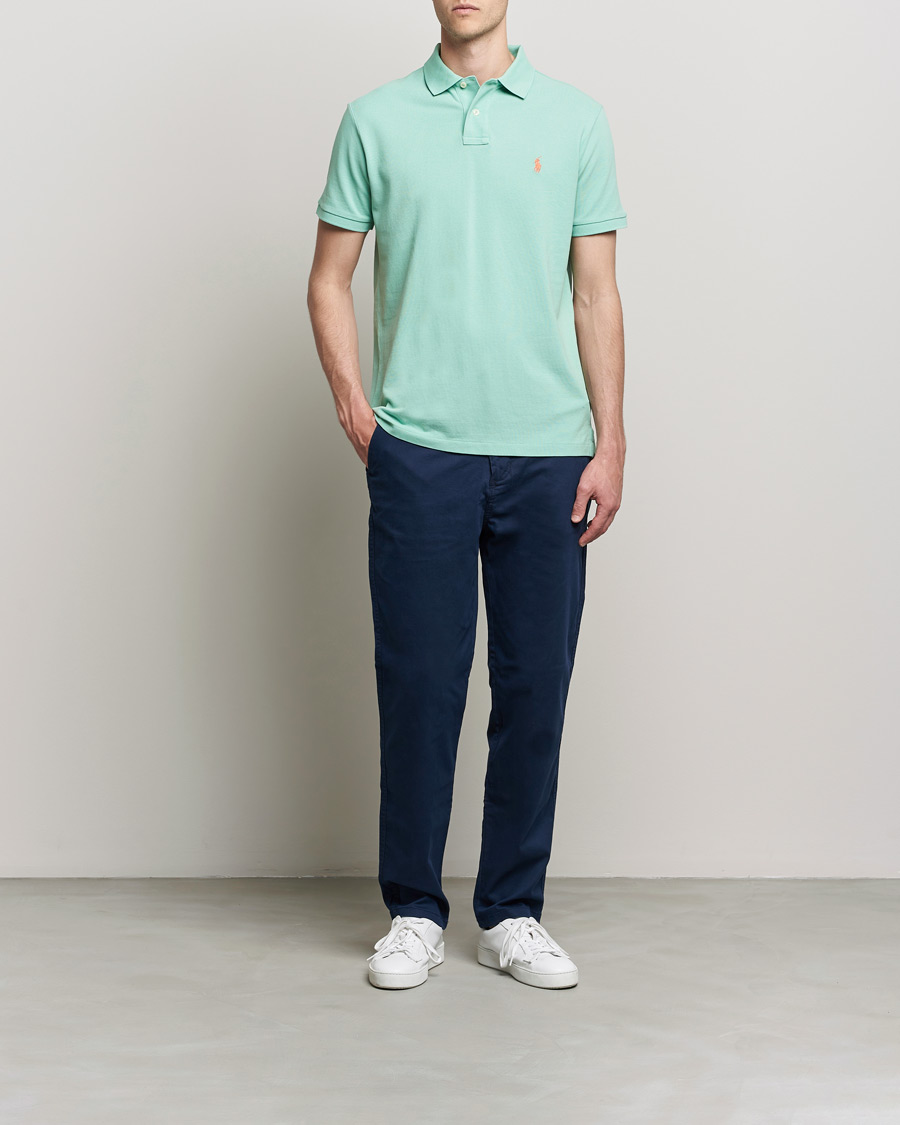 Herren | Poloshirts | Polo Ralph Lauren | Custom Slim Fit Polo Celadon Green