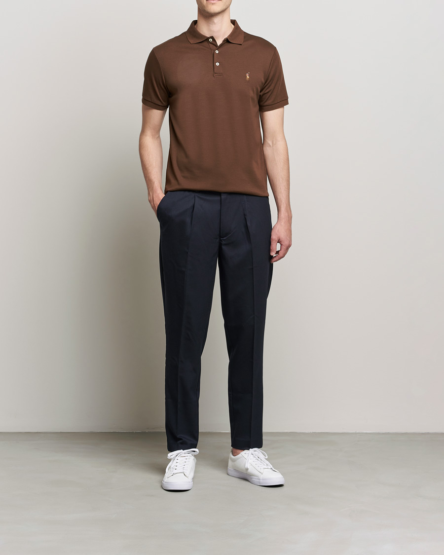 Herren | Poloshirts | Polo Ralph Lauren | Luxury Pima Cotton Polo American Brown