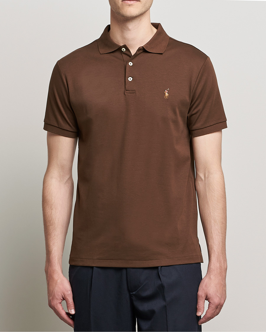 Herren | Poloshirts | Polo Ralph Lauren | Luxury Pima Cotton Polo American Brown