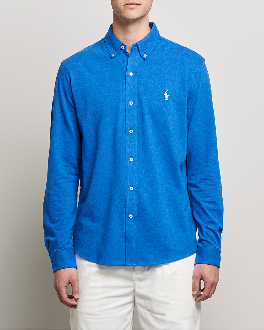 Herren | Hemden | Polo Ralph Lauren | Featherweight Mesh Shirt Dockside Blue Heather