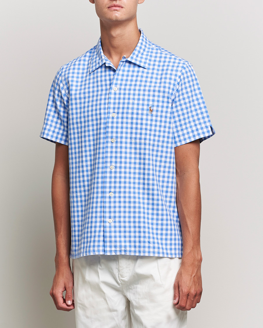 Herren | Hemden | Polo Ralph Lauren | Short Sleeve Resort Collar Checked Shirt Blue/White