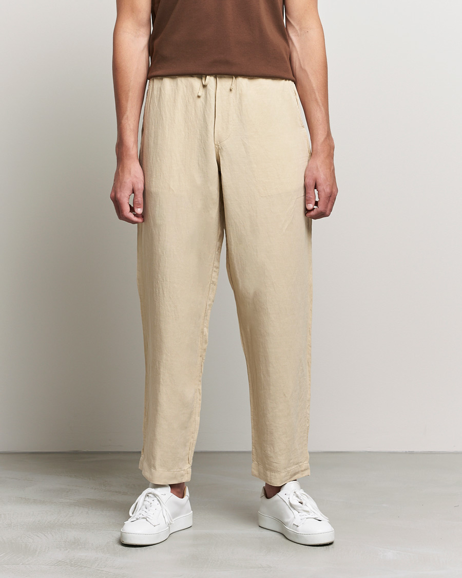 Herren | Hosen | Polo Ralph Lauren | Linen/Silk Drawstring Trousers Tallow Cream