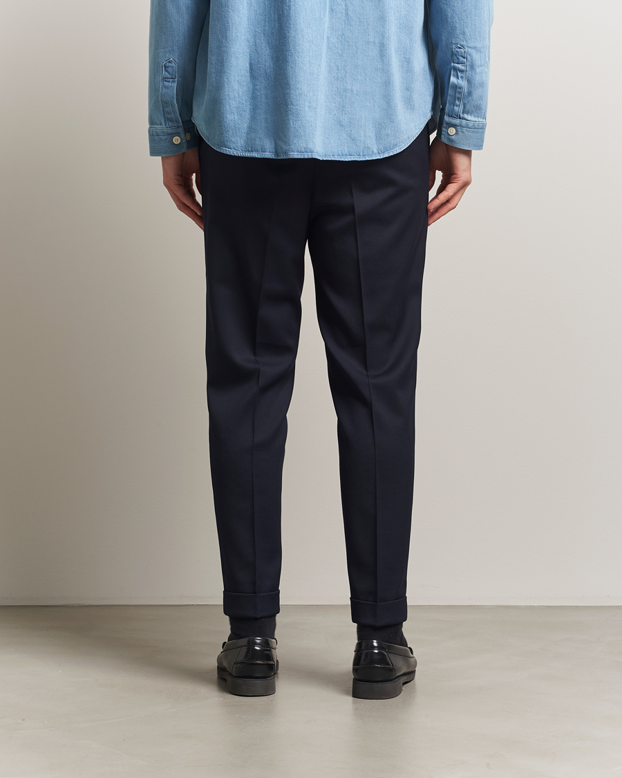 Herren | Hosen | Filippa K | Terry Gabardine Cropped Turn Up Trousers Navy