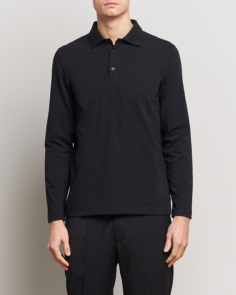 Herren | Pullover | Filippa K | Luke Lycra Poloshirt Black