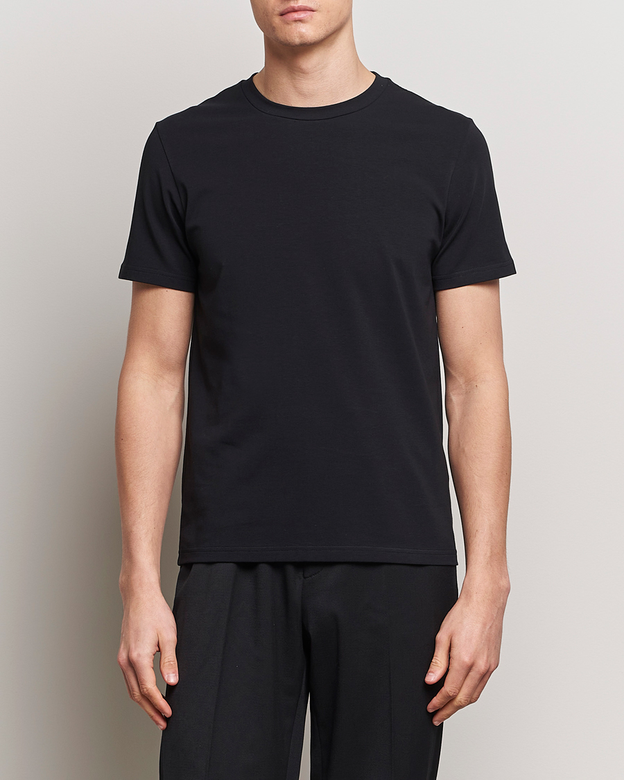 Herren | Kurzarm T-Shirt | Filippa K | Soft Lycra Tee Black