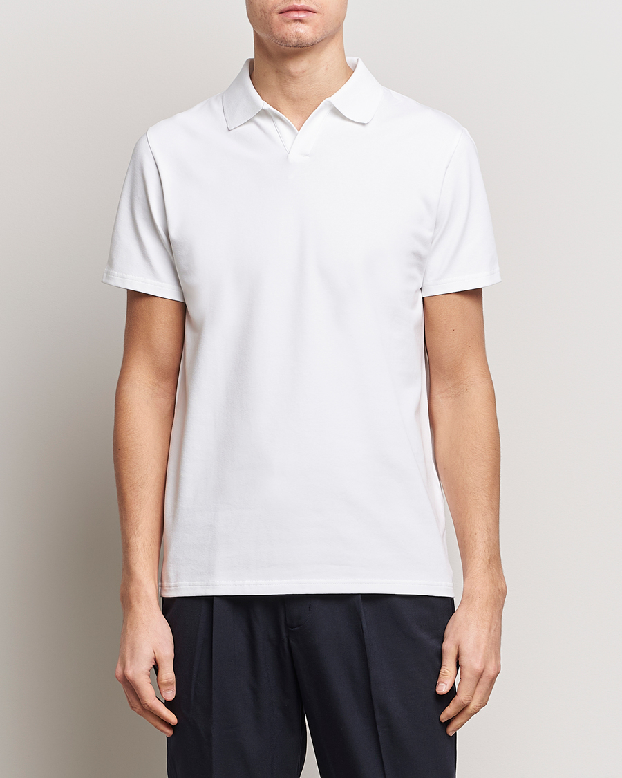 Herren | Kurzarm-Poloshirts | Filippa K | Soft Lycra Polo Tee White