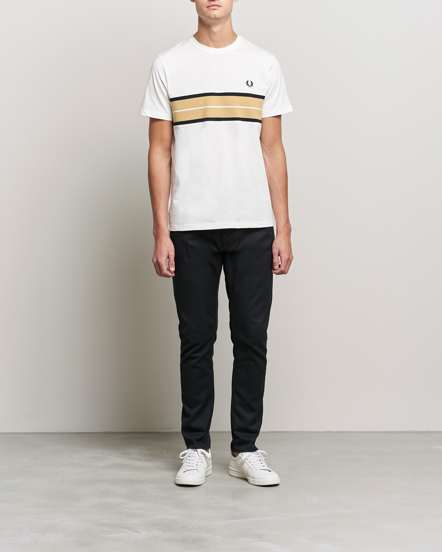 Herren | T-Shirts | Fred Perry | Tram Line Pannel Tee Snow White