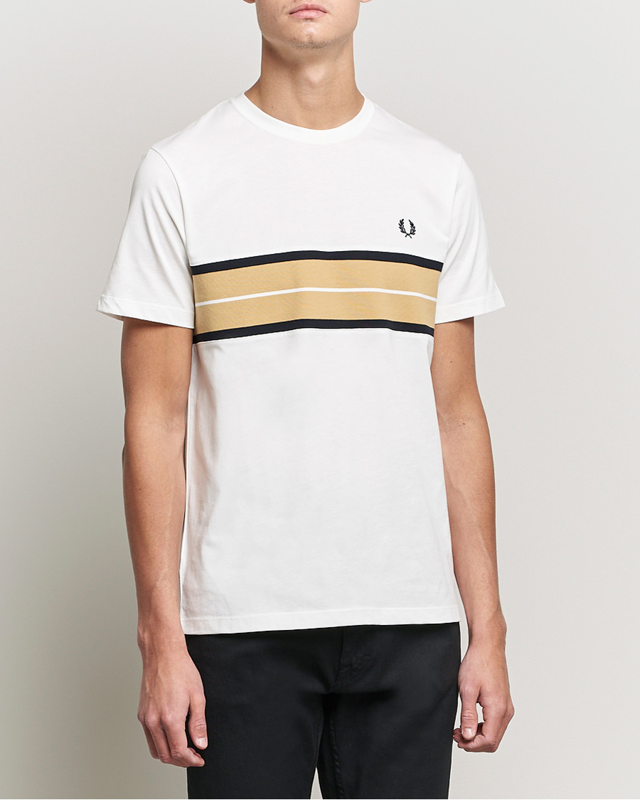 Herren | T-Shirts | Fred Perry | Tram Line Pannel Tee Snow White