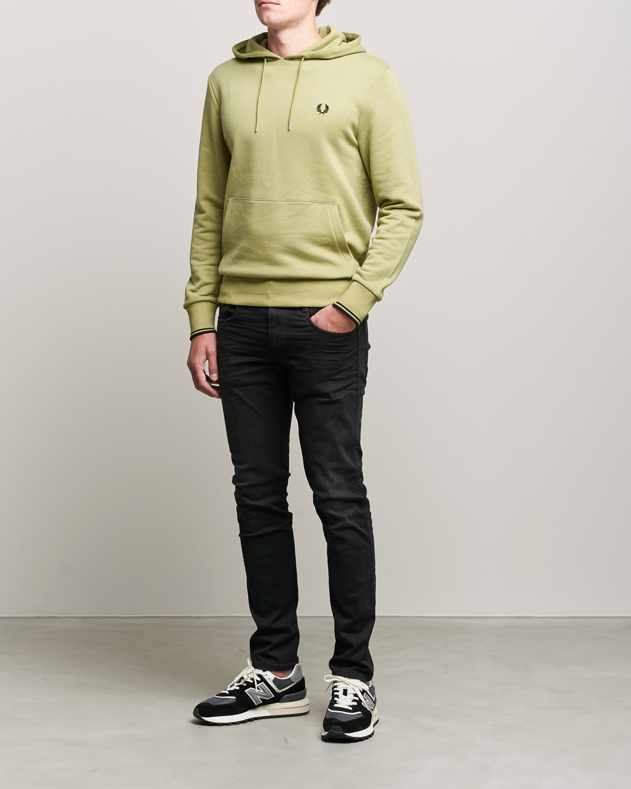 Herren | Pullover | Fred Perry | Tipped Hooded Sweatshirt Sage Green 