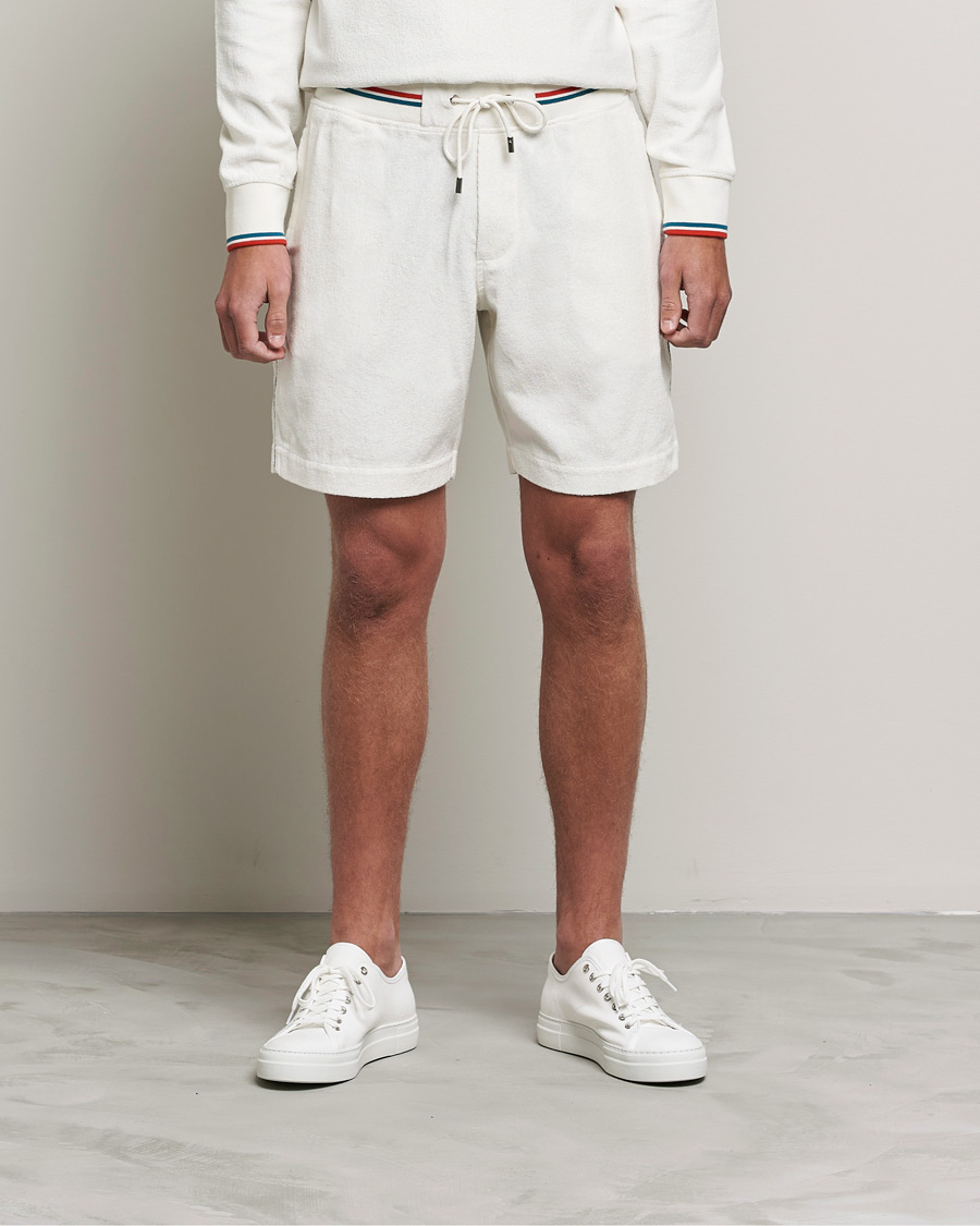 Herren | Shorts | Orlebar Brown | Afador OB Stripe Towelling Shorts White Sand