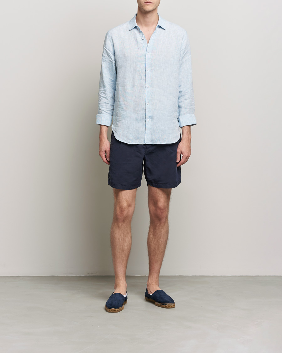 Herren | Shorts | Orlebar Brown | Searose Linen/Cotton Shorts Night Iris