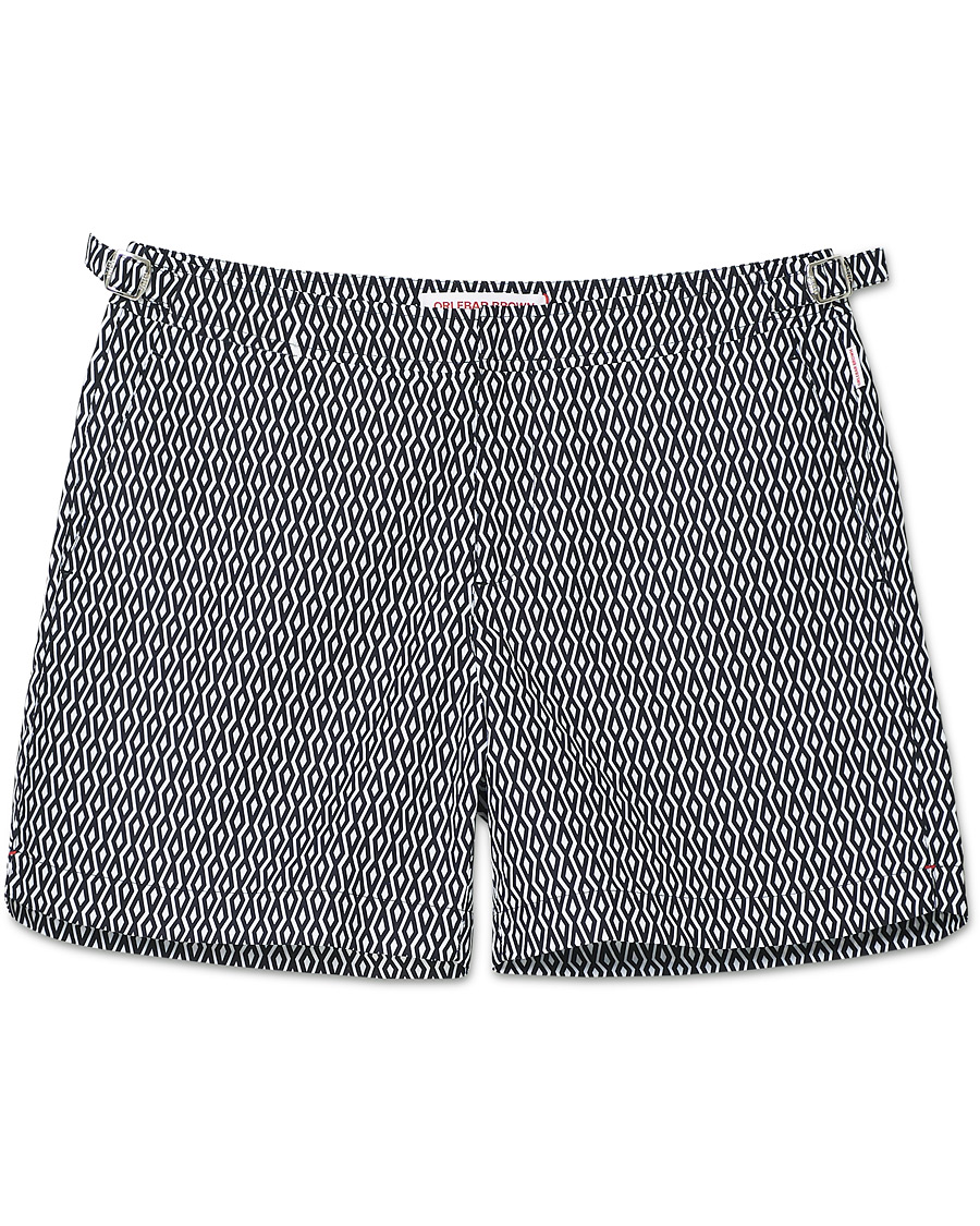 Herren | Badehosen | Orlebar Brown | Bulldog Alado Printed Swimshorts Night Iris/White