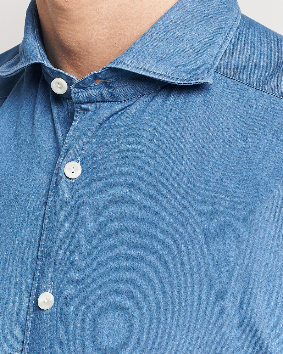 Herren | Hemden | Eton | Lightweight Casual Fit Denim Shirt Blue