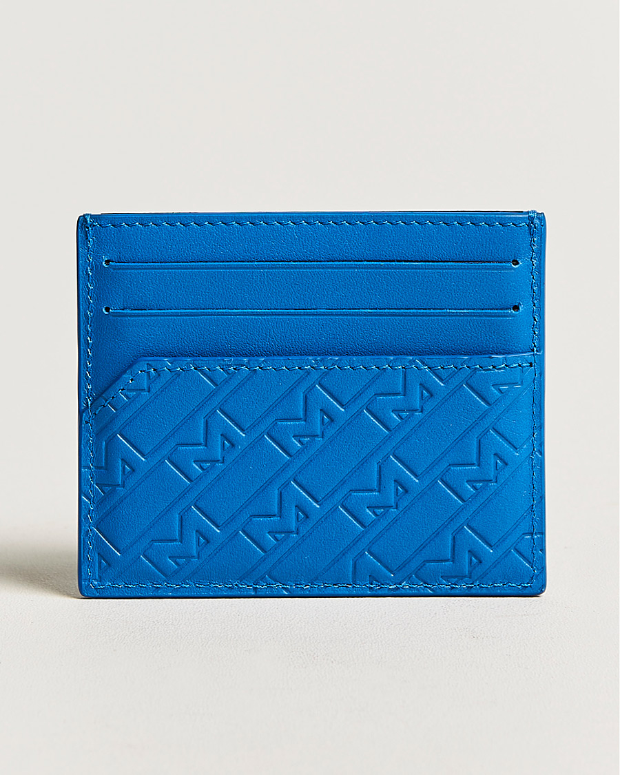 Herren | Montblanc M Gram Leather Card Holder 6cc Blue | Montblanc | M Gram Leather Card Holder 6cc Blue