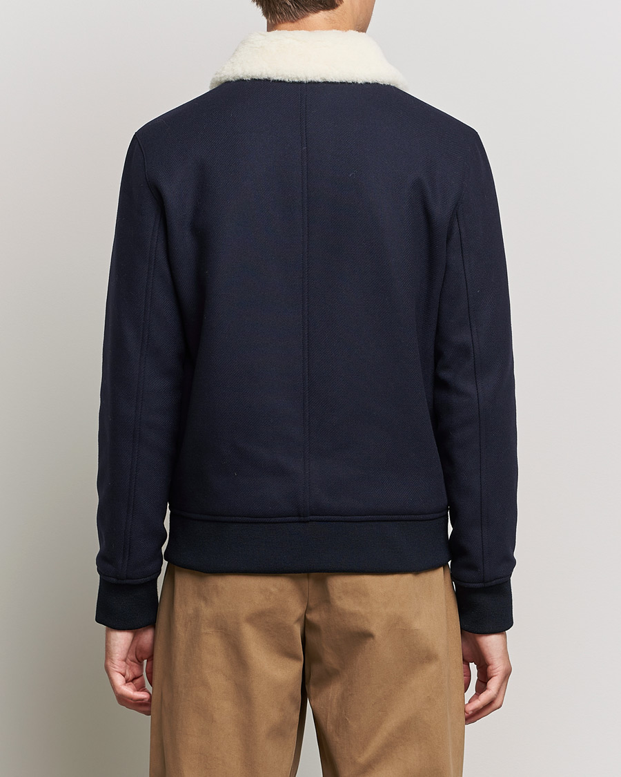Herren | Jacken | A.P.C. | Ben Shearling Bomber Jacket Navy