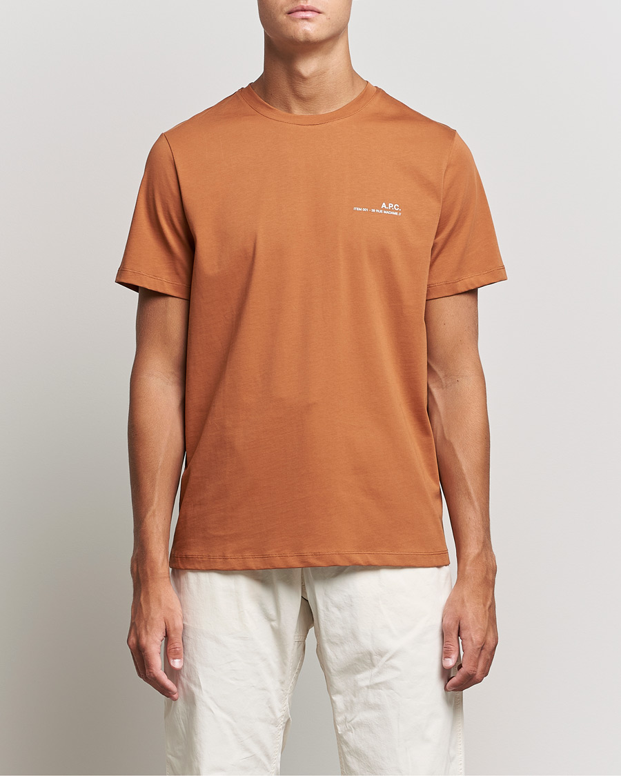 Herren | T-Shirts | A.P.C. | Item Short Sleeve T-Shirt Terracotta
