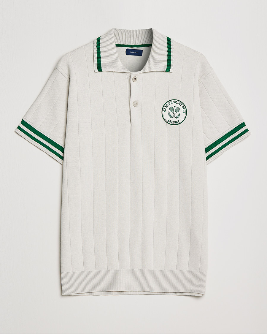 Herren | Poloshirts | GANT | Raquet Club Knitted Polo Creme