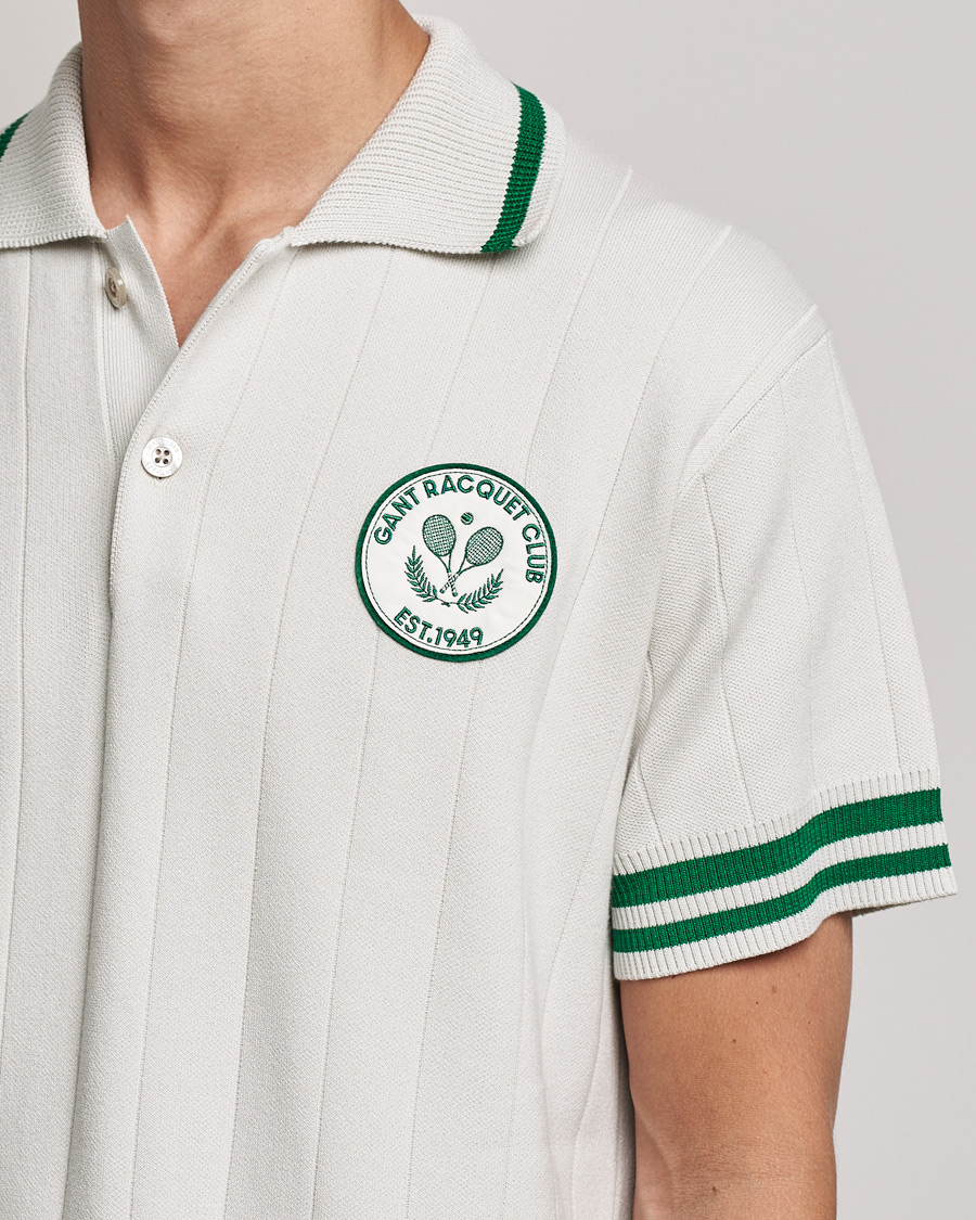 Herren | Poloshirts | GANT | Raquet Club Knitted Polo Creme