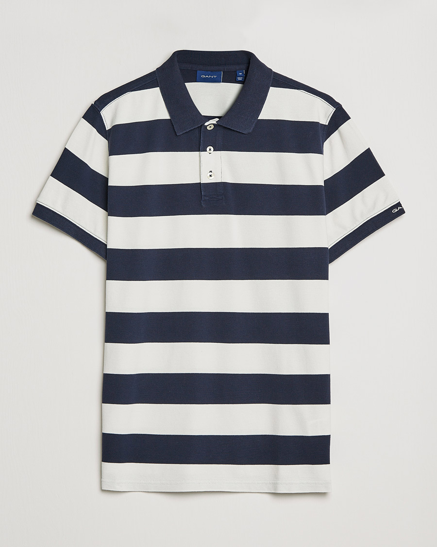 Herren | Poloshirts | GANT | Barstriped Polo Navy/White