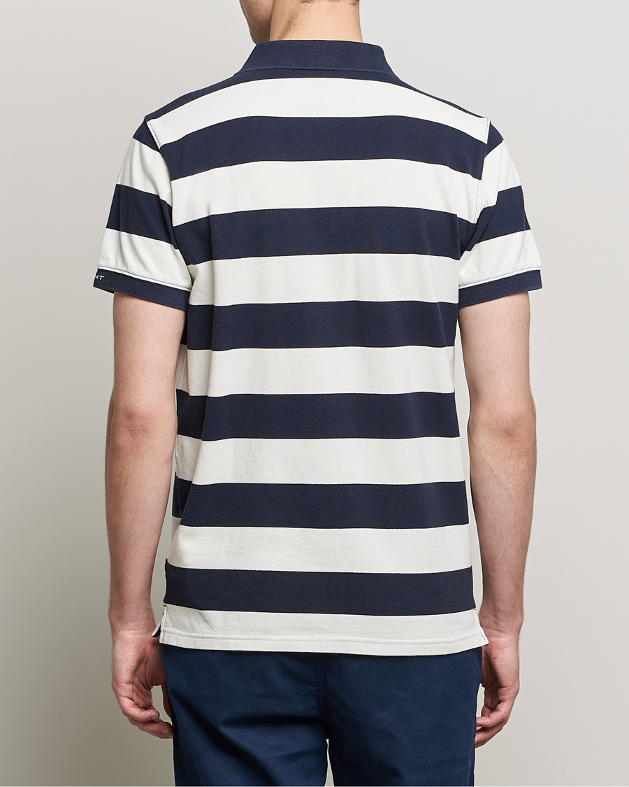 Herren | Poloshirts | GANT | Barstriped Polo Navy/White