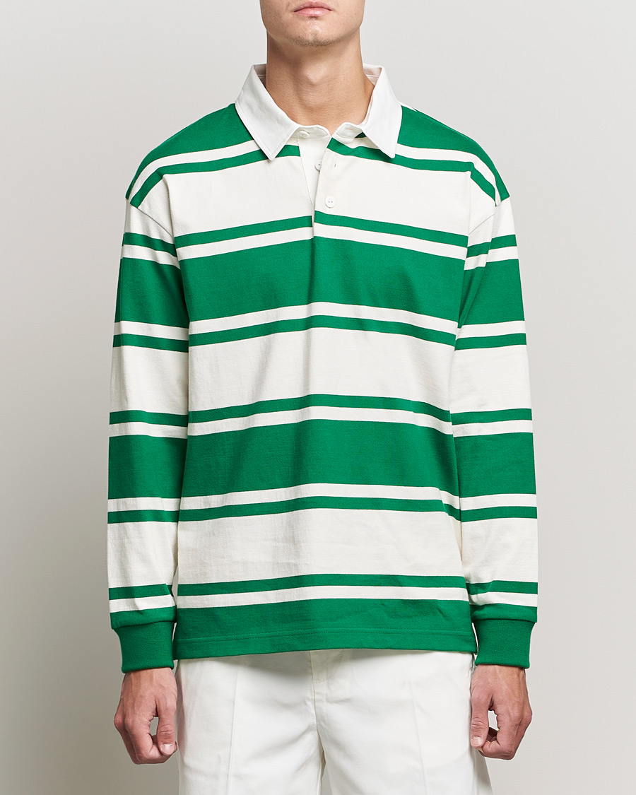 Herren | Pullover | GANT | Barstriped Heavy Rugger Green/White