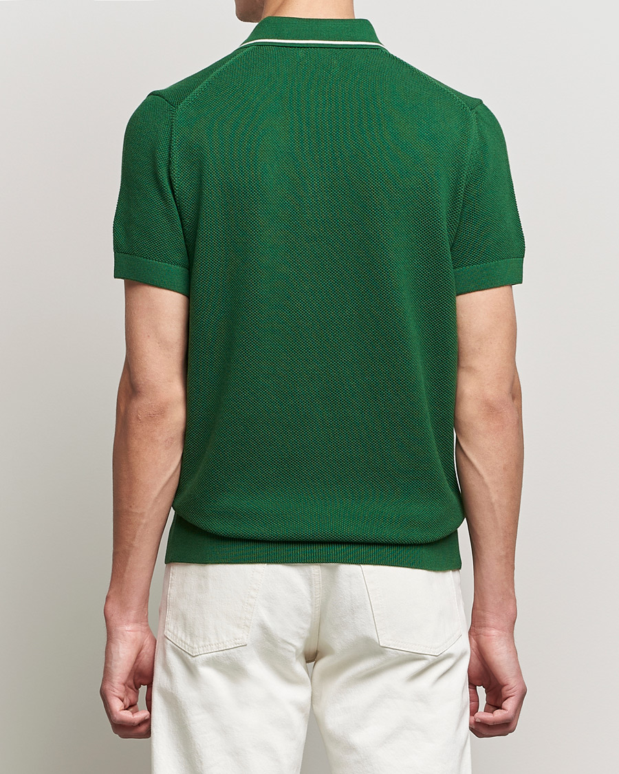 Herren | Poloshirts | GANT | Textured Knitted Polo Forest Green
