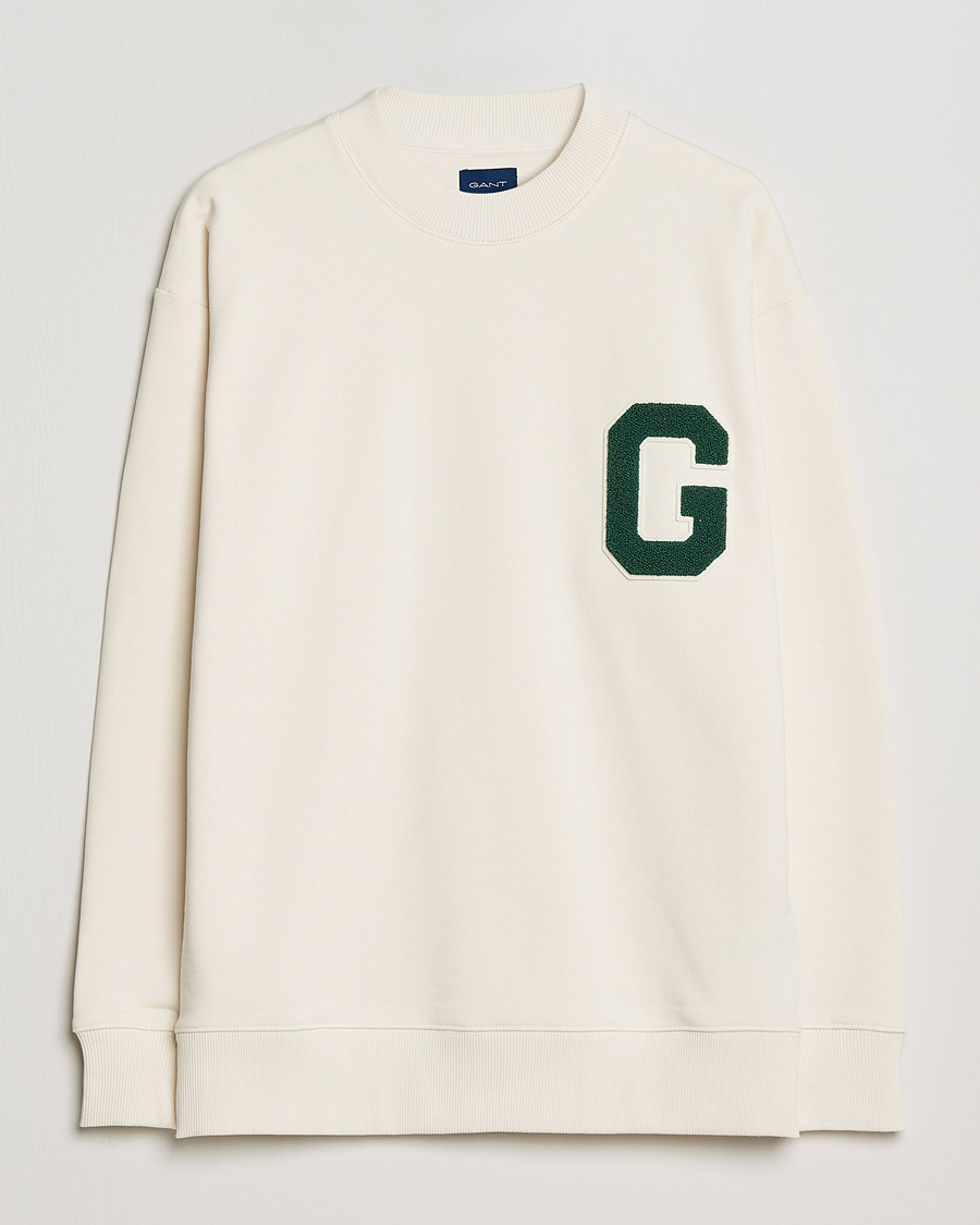 Herren | Pullover | GANT | College G Crew Neck Sweatshirt Creme