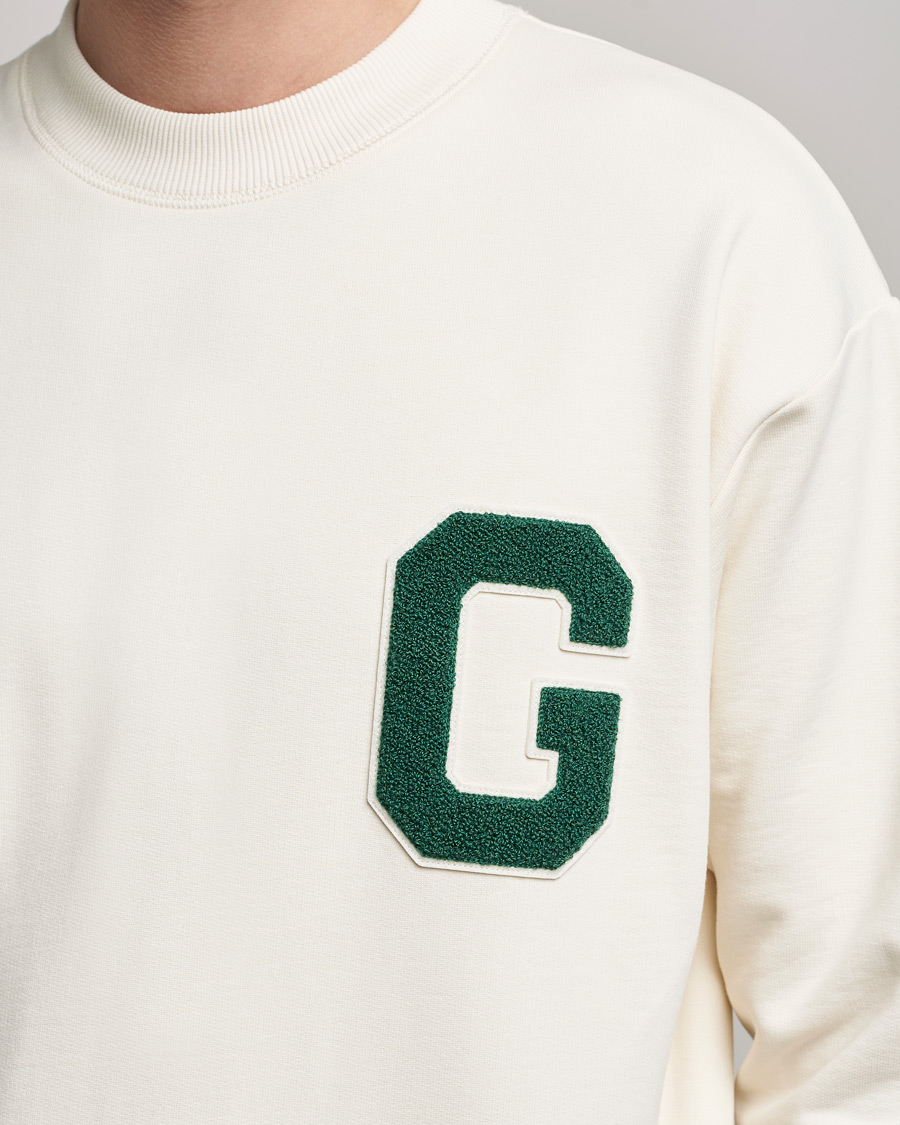 Herren | Pullover | GANT | College G Crew Neck Sweatshirt Creme