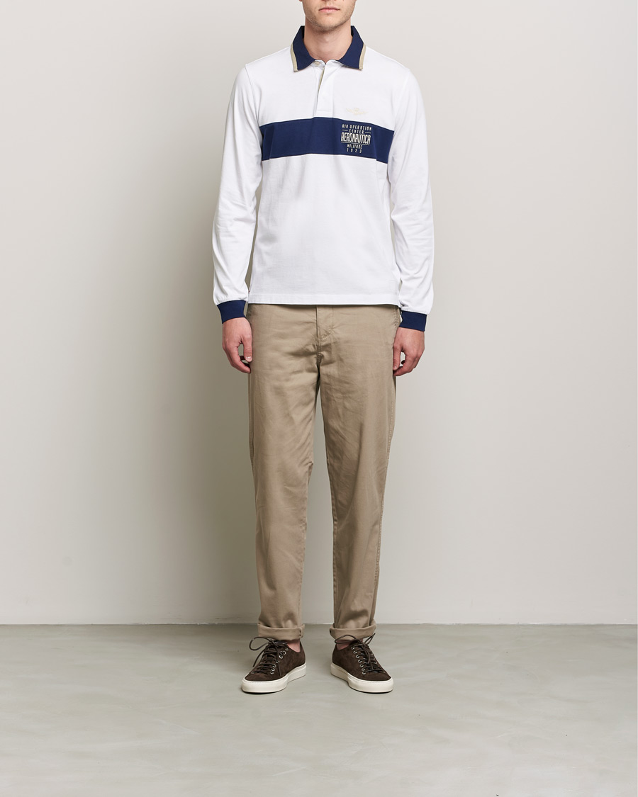 Herren | Pullover | Aeronautica Militare | Long Sleeve Polo Off White