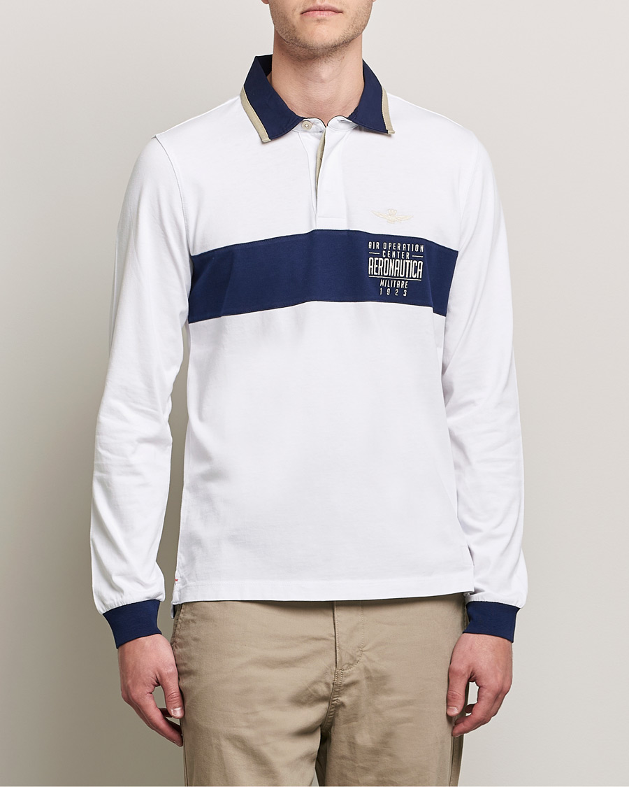 Herren | Pullover | Aeronautica Militare | Long Sleeve Polo Off White