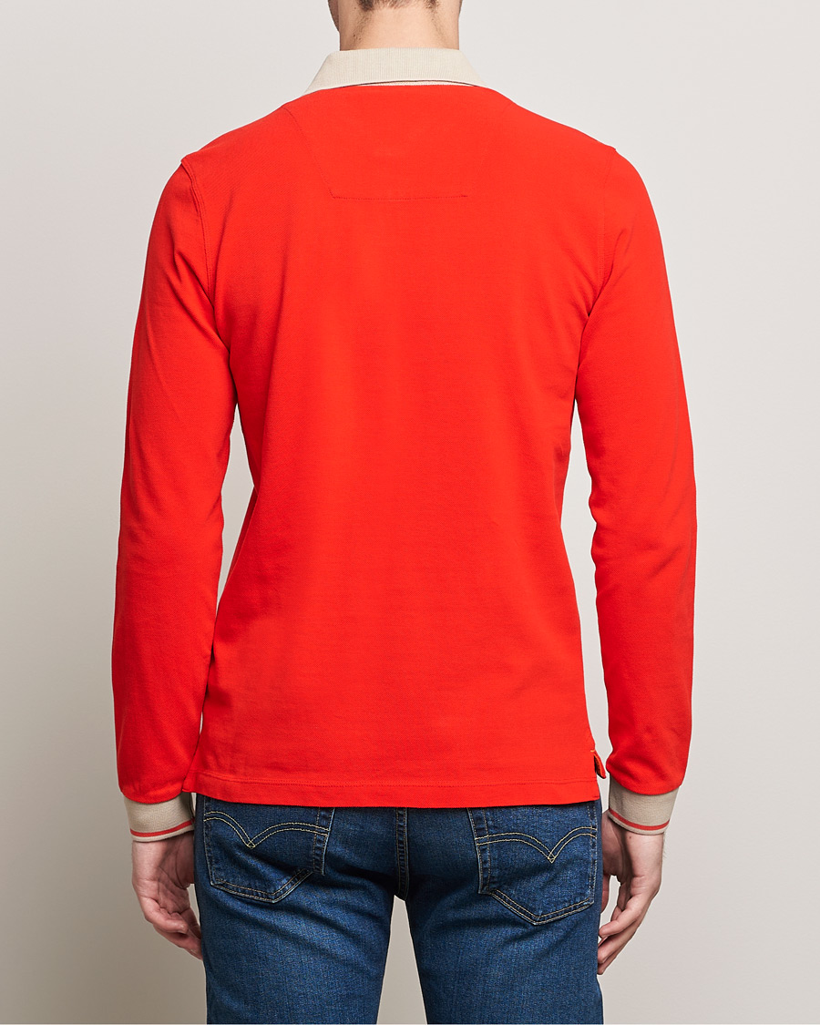 Herren | Pullover | Aeronautica Militare | Long Sleeve Collor Polo Arancio Scuro