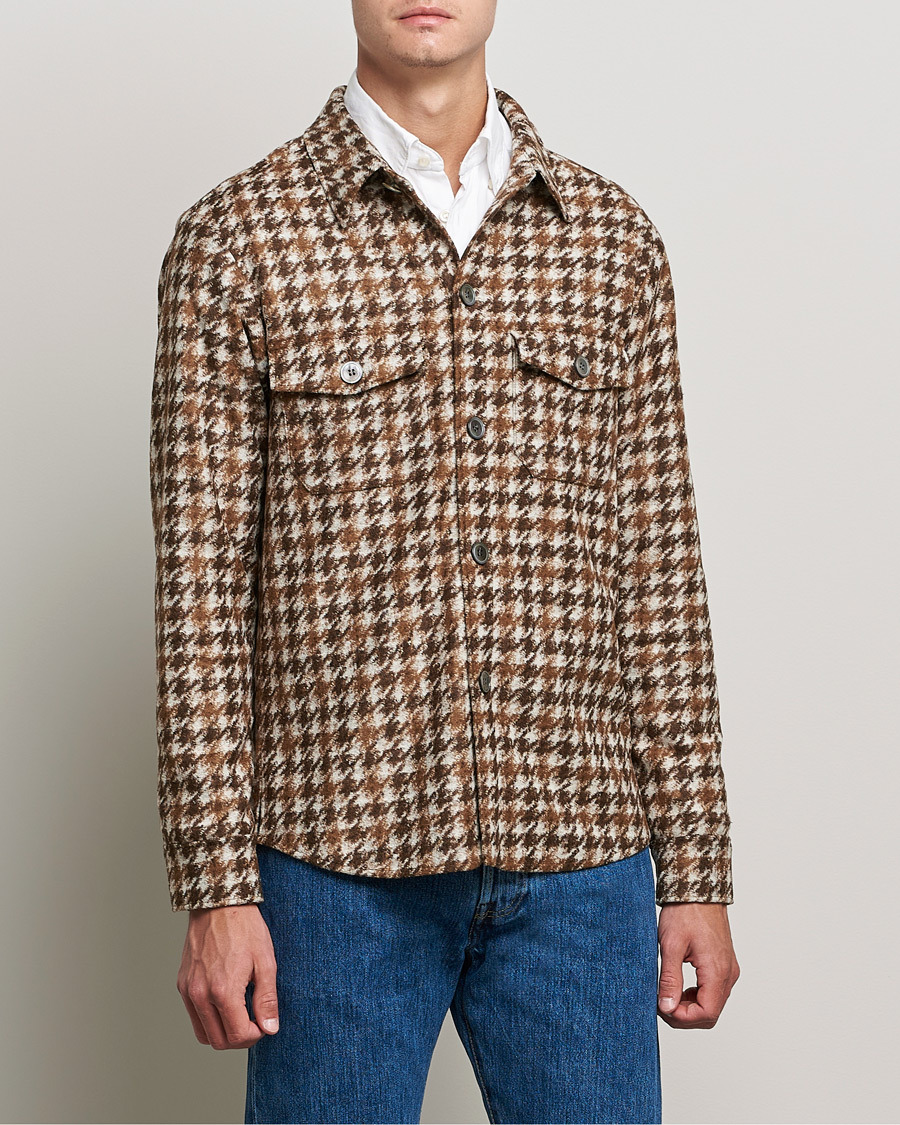 Herren | Hemden | Oscar Jacobson | Milron Shirt Jacket Brown