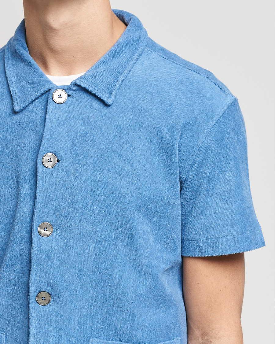 Herren | Poloshirts | Oscar Jacobson | Alwin Terry Short Sleeve Safari Polo Blue