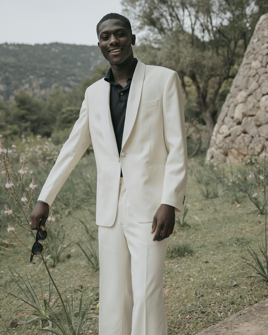 Herren | Anzüge | Oscar Jacobson | Figaro Light Wool Tuxedo Creme