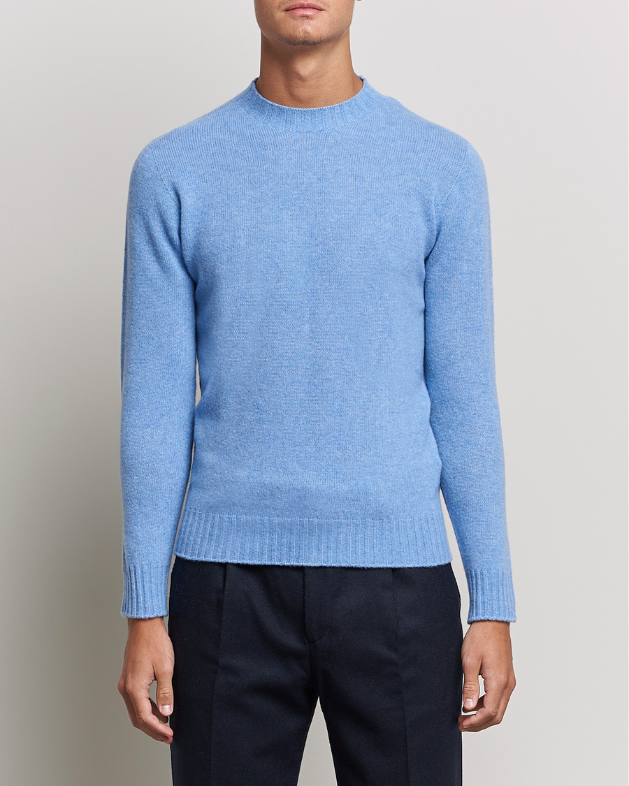 Herren | Pullover | Altea | Wool/Cashmere Crew Neck Sweater Light Blue
