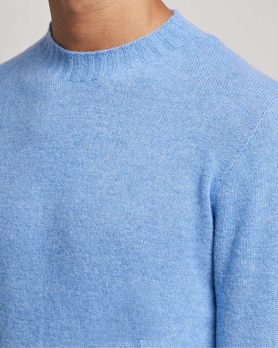 Herren | Pullover | Altea | Wool/Cashmere Crew Neck Sweater Light Blue