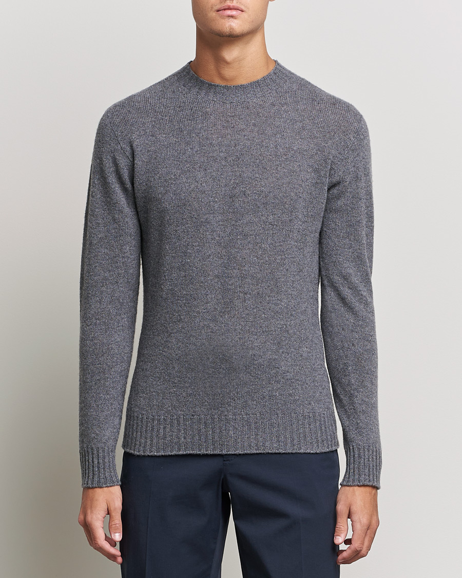 Herren | Pullover | Altea | Wool/Cashmere Crew Neck Sweater Heather Grey