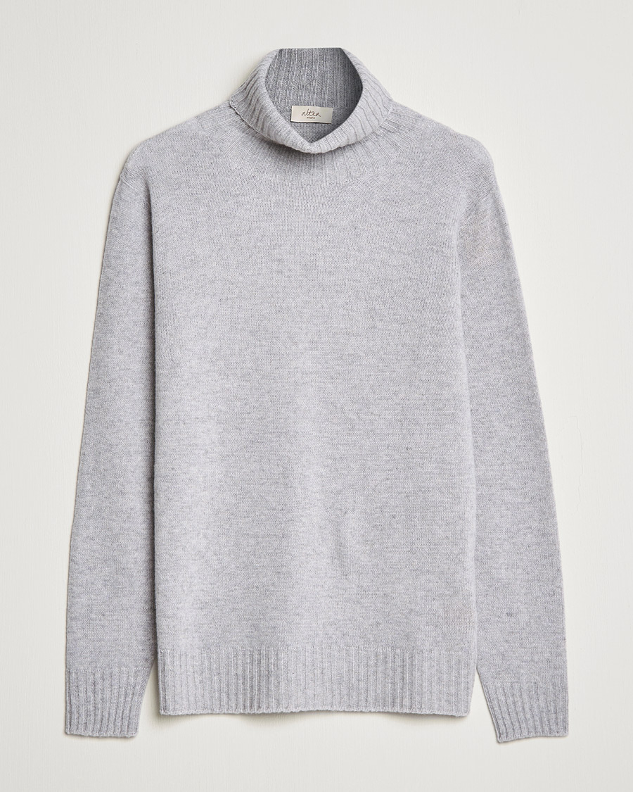Herren | Pullover | Altea | Wool/Cashmere Turtleneck Sweater Light Grey