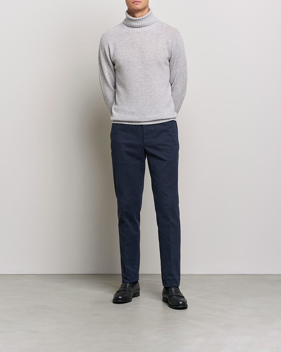 Herren | Pullover | Altea | Wool/Cashmere Turtleneck Sweater Light Grey