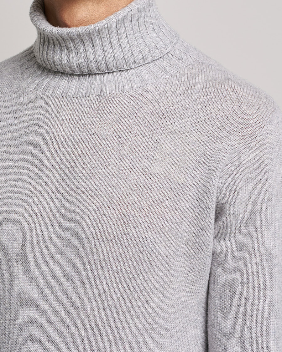 Herren | Pullover | Altea | Wool/Cashmere Turtleneck Sweater Light Grey