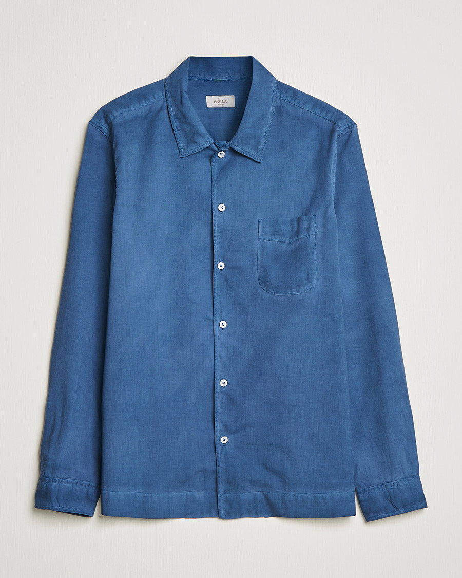 Herren | Hemden | Altea | Garment Dyed Shirt Washed Navy